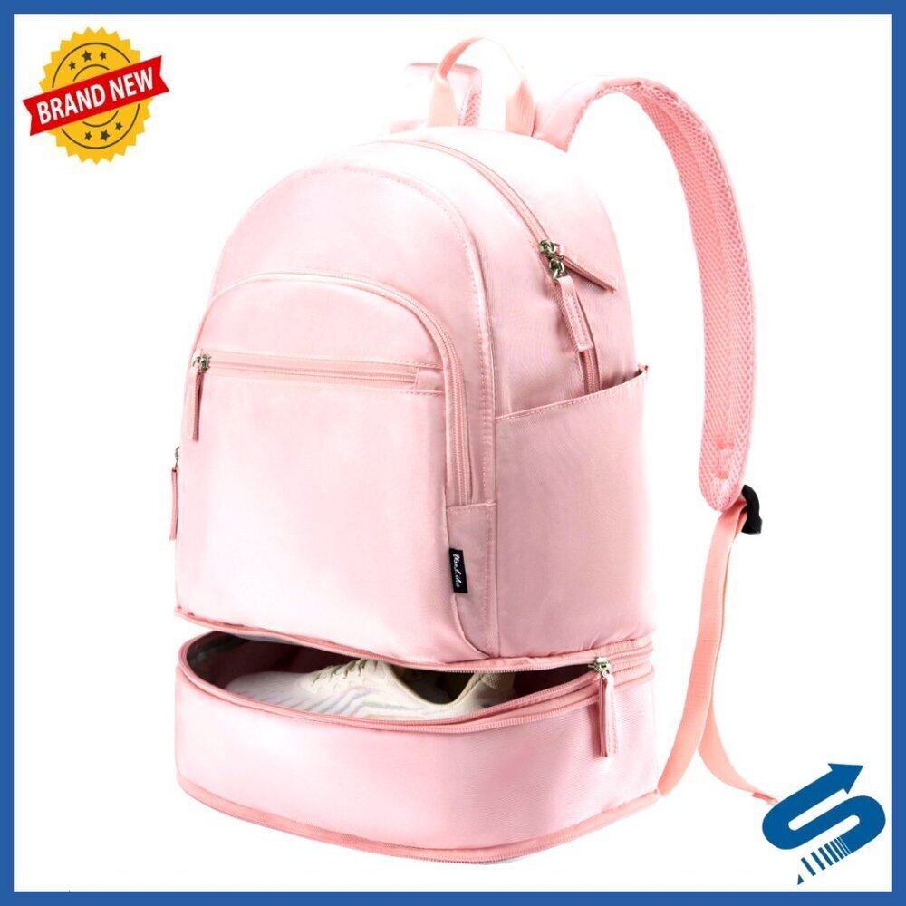Lightweight Gym Backpack with Shoe Compartment Waterproof Workout Bag